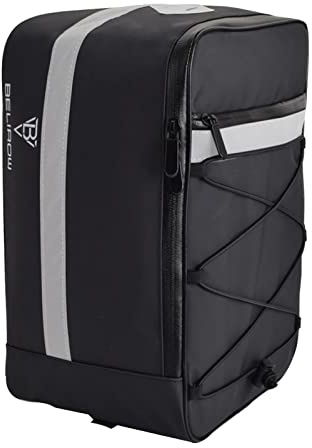 Sac arrière pour porte-vélos, sacoches de vélo avec suspension et feu arrière, sac arrière avec bandes réfléchissantes pour une conduite plus sûre