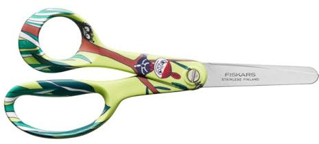 Fiskars X Moomin Forbici per Bambini con Design dei Mumin, Per Mancini, Lunghezza: 13 cm, Lame Sicure in Acciaio Inox, Piccola Mi, 1067192