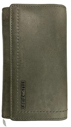 Hill Burry Wallet for waiters - unisex | genuine leather | robust workmanship and excellent handling | professional wallet for waiters | many compartments, grey, Vintage
