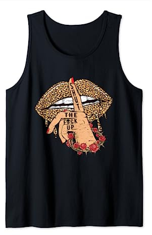 Damen Vintage Retro Leo Look Tattoo Rocker Feministin Tank Top