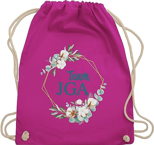 Turnbeutel Rucksack - Junggesellenabschied Frauen - Team JGA Team Braut Crew Bride - Unisize - Fuchsia - brauttaschen bachelorette party beutel junggesellinnenabschied outfit jungesselnabschied