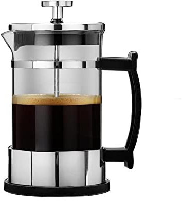Reotto Stainless Steel Glass Teapot French Coffee Tea Percolator Filter Press Plunger Manual Coffee Espresso Maker Pot