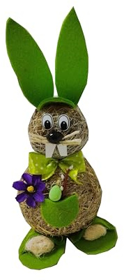 FURRYMAN Osterhase - Dekoration – Strohhase (Grün)
