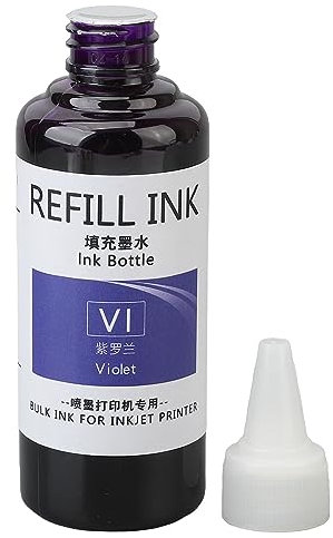 Eierstempeltinte, Farbechte Stempel-Nachfülltinte, 100 Ml, Vielseitig Einsetzbar für die Schule (PURPLE)