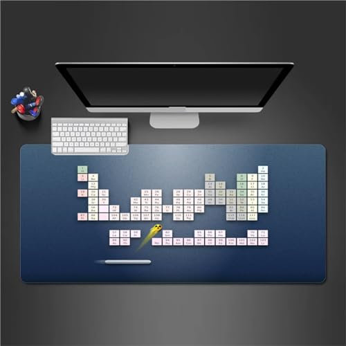 Gaming Mauspad 1200x600x3mm Große Büro Schreibtischmatte Mousepad XXL mit rutschfeste Gummibasis für Home Office Gaming Work Verbessert Präzision und Geschwindigkeit (Tabelle Der Elemente)