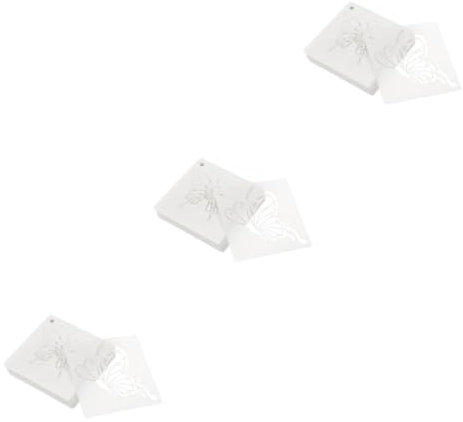 VILLCASE 180 Blatt Vorlage Für Schmetterlingslibelle Notebook Malvorlage Vorlage Für Scrapbook-schablonen Schmetterlinge Malen Schablonen Kunst Hohl Das Haustier Schmetterlingsmalerei Weiß