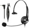 Auriculares Teléfono Fijo Inalámbrico con Jack de 2,5mm para Panasonic Gigaset, Cascos con Cable con Micrófono con Cancelación de Ruido para Cisco SPA VTech Oficina Casa Teletrabajar