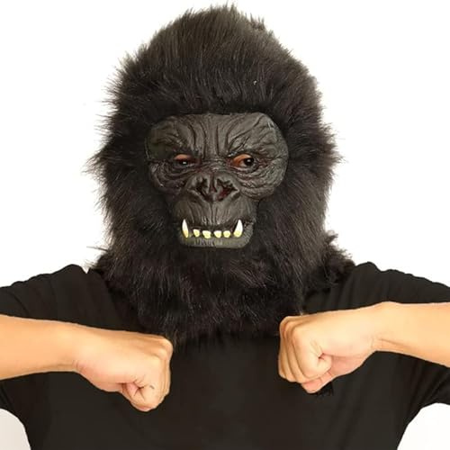 XIYANGJUAN Maschera di Gorilla Animale, Testa di Scimmia Novità per Travestimento di Halloween, Costume per Feste