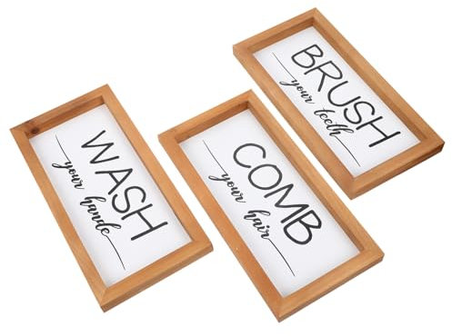 Cabilock 3stücke Toilettenschild Aus Und Holz Dekoratives Badezimmerschild Türschild Für Wc Öffentliches Toilettenornament Hängendes Design Für Büros Und Geschäfte