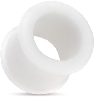 beyoutifulthings Ohr-Tunnel Ultra Soft Silikon Flexibel Ohr-Piercing Ohr-Schmuck Plug Double Flat Flared Sattel-Verschluss 3-26mm