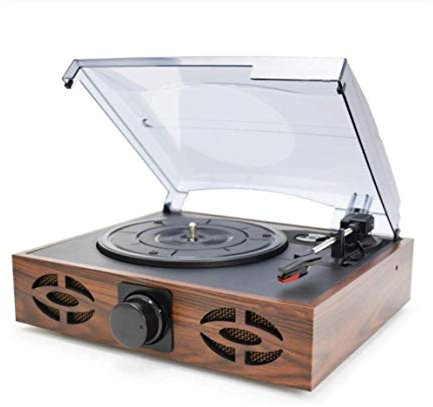 ASerZenith Gramófono, Tocadiscos, Tocadiscos inalámbrico portátil, fonógrafo de LP con Altavoces estéreo Integrados, Tocadiscos de transmisión por Correa con Altavoces