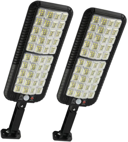 SENDALE 200W Solar Straßenlaterne mit Fernbedienung,256 LED Straßenlampe mit Bewegungsmelder Sensor IP65 Wasserdich Außen Solar Flutlichter Dämmerung bis zum Morgengrauen Außen Wegeleuchte