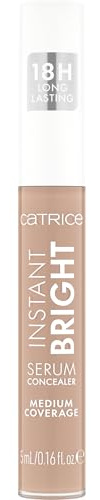 Catrice Instant Bright Serum Concealer, Nr. 010C, Nude, feuchtigkeitsspendend, langanhaltend, strahlend, für trockene Haut, vegan, ölfrei, ohne Konservierungsstoffe, ohne Parabene, 3er Pack (3x5ml)