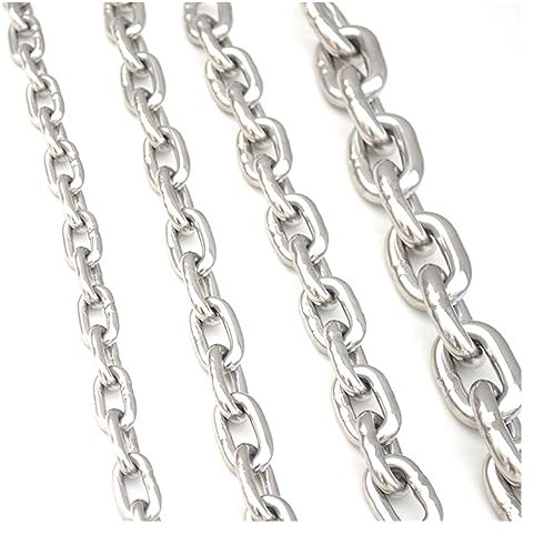 Kettenschlinge, Hebekette aus Edelstahl 304 (langer/kurzer Ring), Diebstahlsicherungskette, Wäscheleinenkette, 1,2 1,5 2 2,5 3 4 5 6 8 mm für Motorhebebühnen(1.5mm)