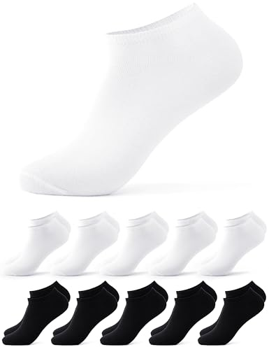 Occulto Ankelstrumpor Män 10-20 pack (modell: Alex) 5 X Svart 5 X Vit 47-50
