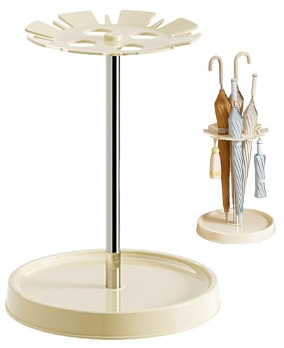 Supporto per ombrelloni d'ingresso, elegante, ombrello rotondo, supporto per ombrelli, con 4 scomparti, per ombrelli lunghi e corti