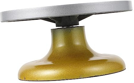 Cabilock Kunststoff Stahl Ton Kunststoff Drehteller Backform Gebäck Transparenter Aufsatz Sockel Displaydeckel Glätter Fondant Dekorationsplatten Tortenständer Dekoration Drehtablett