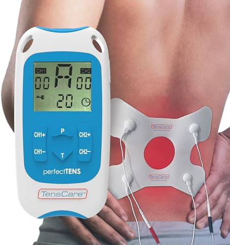 TensCare Perfect TENS + Électrode Dos – Appareil TENS pour Soulagement des Douleurs Lombaires