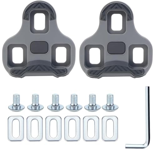Fahrrad-Cleats Kompatibel mit Look KEO-Pedalen,3-Loch Grip Blade 2 Max Carbon Classic Cleats,Rennrad Schuhplattenset MTB Pedalplatten Cleat Radschuhplatten Fahrradzubehör Set