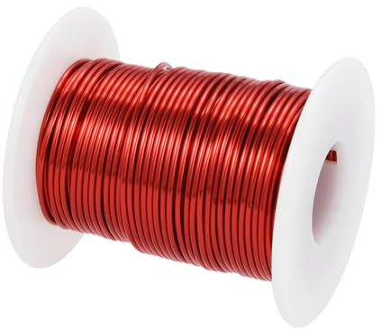 sourcing map 1,2 mm Magnetdraht, emaillierter Kupferdraht, 200 g, 155 C, für Transformatoren, Induktoren, Rot