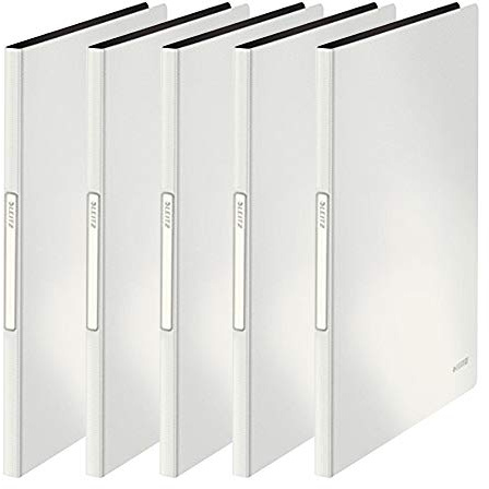 Leitz Solides Sichtbuch, PP, A4, 40 Hüllen, 5er Pack, Weiß