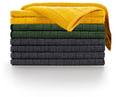 Blumtal torchon cusine 30x40 cm - torchon Vaisselle 30x40 cm - Lot de 8 torchons Cuisine 30x40 cm gaufrés - Lavable en Machine à 60 °C - torchons de Cuisine Vaisselle absorbants - Plusieurs Couleurs