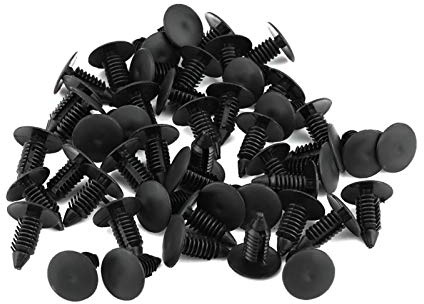 Chiusura a rivetto, chiusura a rivetto in plastica, 50 pezzi fermaglio per rivetto in plastica per paraurti per auto fermaglio a pressione clip nera fissaggio del corpo con rivetti a espansione