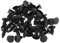 Chiusura a rivetto, chiusura a rivetto in plastica, 50 pezzi fermaglio per rivetto in plastica per paraurti per auto fermaglio a pressione clip nera fissaggio del corpo con rivetti a espansione