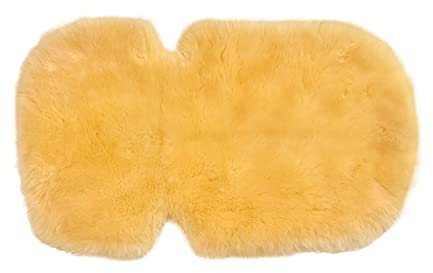 Vanuba - Lammfell Einlage Relugan für Kinderwagen, 40x70x3,5 cm, Sitzauflage, Natürliche, Dichtes Schafsfell als Auflage für Buggy oder Babyschale