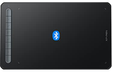 XPPen Drawing Tablet Deco MW Bluetooth Wireless Computer Graphics Tablet, Battery-Free X3 Stylus and 8 Shortcut Keys, Compatible with Chrome OS, Windows 7/8/10/11, Linux, Mac, Android (8x5 in, Black)
