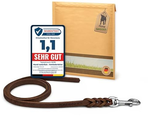 Fettlederleine 1m / 1,35m / 2,20m / 3m Chrom oder Messing ohne Handschlaufe (1m x 8mm braun Chrom Haken)
