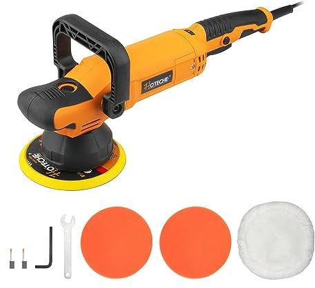 Hoteche 900W Exzenterpoliermaschine | 150mm Scheibe, 600-4000rpm, Geschwindigkeitsregelung, Komplettzubehör