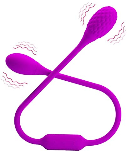 Double Header G Spot Bullet Vibrator, Double Sided Silicone Vibrating Egg Vibrator Ball for Anal Prostate Adult Sex Toy for Women Lesbian