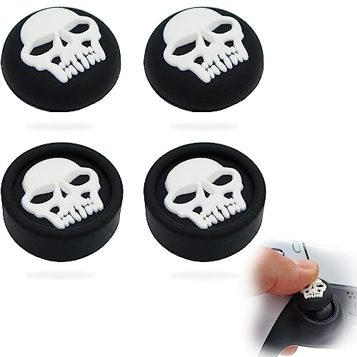MatoSan® 4X Skull Thumbstick Kappen – Gaming Zubehör für Controller – Stick Aufsätze im Totenkopf-Design – Kompatibel mit Controller Sticks – Anti-Rutsch Grip – Controller Schutz