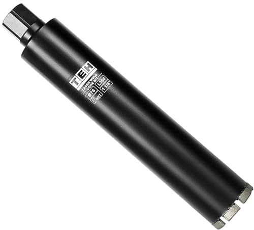 TEHify 3 Inch Wet Diamond Core Drill Bit, 1-1/4 Thread, 14 Drilling Depth, Fast-Cutting Hole Saw for Reinforced Concrete, Block & Hard Masonry