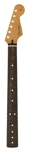 Fender Stratocaster Guitar Neck, Satin Roasted Maple, 22 Jumbo Frets, Flat Oval Shape Electric Guitar Neck, Rosewood Fingerboard