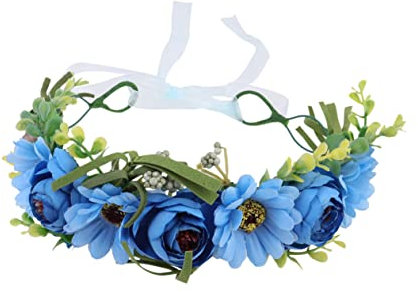 1Stk Party Haarbänder Kopfbedeckung für Brautblumen Rosenblütenhaarband Hunde Hochzeit Zubehör Hochzeitsblumengirlande rosenwurz Mori-Abteilung Stirnband Kranz Brautjungfer