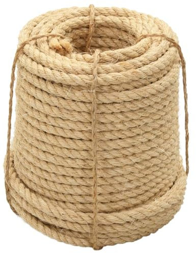 ShGaxin Cuerda 100% sisal 16 mm 50 m, Rollo Mimbre, Cuerda Manualidades, Cuerda Decorativa, para Tejer Crochet, Bobinas De Hilo, Cesta De Cuerda - SPU:144805