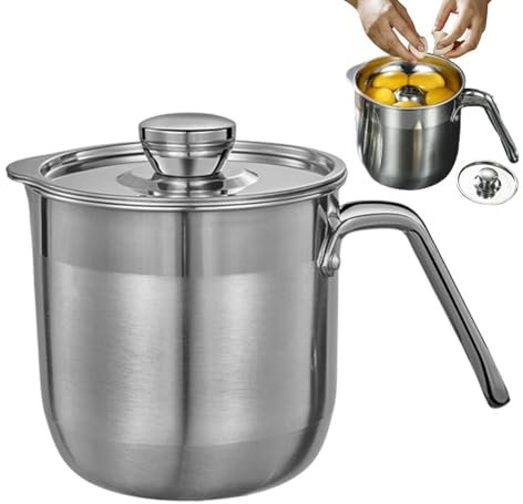 Eiweißtrenner – Eiertrenner aus Edelstahl, Eiertrenner mit großer Kapazität | Weißer Eigelb-Separator für zeitsparende Tasse mit Deckel