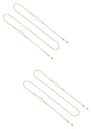 SOIMISS 2stücke Kette Für Brillen Mit Klarem Kristallstein Brillenhalter Für Sonnenbrillen Modisches Umhängbares Zubehör Geeignet Für Damen Und Herren Für Freizeitaktivitäten Und
