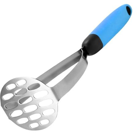 Schiacciapatate – Schiacciapatate in acciaio inox | Schiacciapatate a mano | Schiacciapatate a mano | Heavy Duty Masher con manico antiscivolo, schiacciapatate per frutta e verdura, schiacciapatate