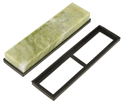 Piedra de Afilar Esmeralda Fina, Grano 10000, para Chef, Tijeras, Picadoras con Juego de Base de Drenaje