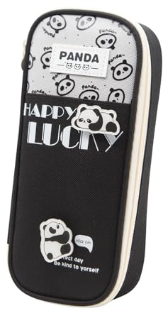 LJCZKA Panda Federmäppchen für Mädchen Jungen Aesthetic Federtasche Große Kapazität mit Fächern für Büro Hochschule Schule