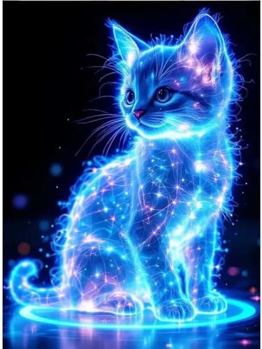 Gutluz Diamond Painting Kinder Tiere - Katzen Diamant Set für Erwachsene - Bastelgeschenke mit Diamond Art