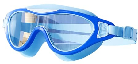 Anti-Fog Swim Goggles for Children Age 3-15, No Leaking UV Protection, Clear Vision, Quick Adjust Soft Silicone Glasses Boys Girls