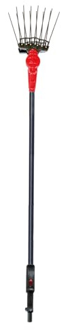 Aima Tandem Abbacchiatore Elettrico per Olive, 12V, 700W, Asta Telescopica 185-275 cm, Doppio Pettine, Con 2 Batterie 21V 5,2 AH incluse