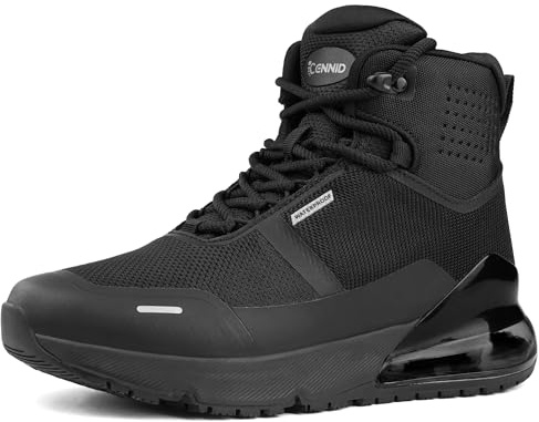 CENNID Bottes Homme Tactique Militaires Chaussures Imperméable Bottines Trekking de Randonnée Bottine Durable Botte de Combat Airsoft Moto, Noir 41