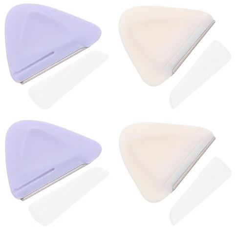 Angoily Kit Rasoi per Sopracciglia e Viso in Acciaio 4 Pezzi Rete Protettiva Rasoio Delicato per Modellare e Rifinire Sopracciglia per Viaggi e Uso Quotidiano
