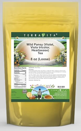 Wild Pansy (Violet, Viola tricolor, Heartsease) Tea (Loose) (8 oz, ZIN: 510821)