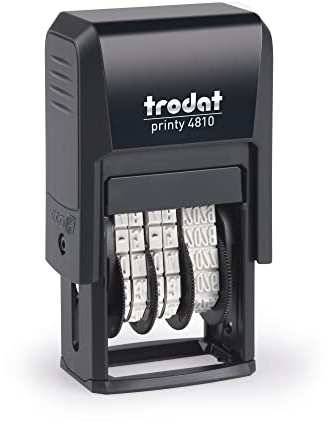 Sello automático con fecha Trodat Printy 4810 formato de fecha MA (por ejemplo: 06-11-2023), s, negro